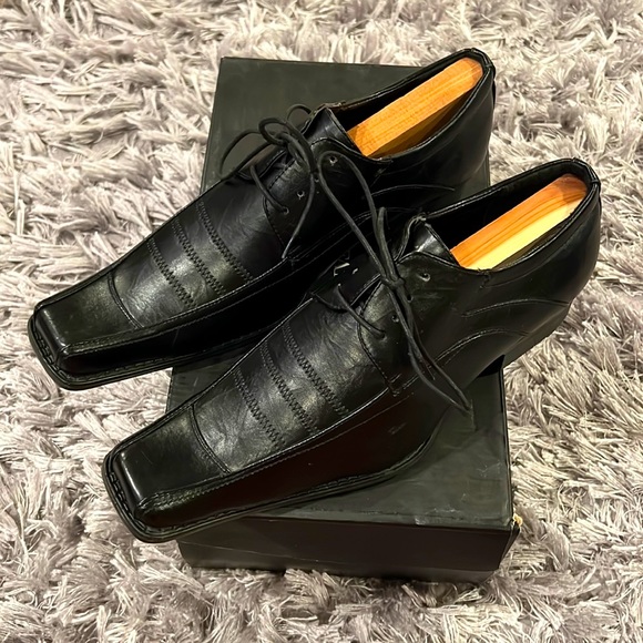 Other - Black Fancy Square Toe Shoes
